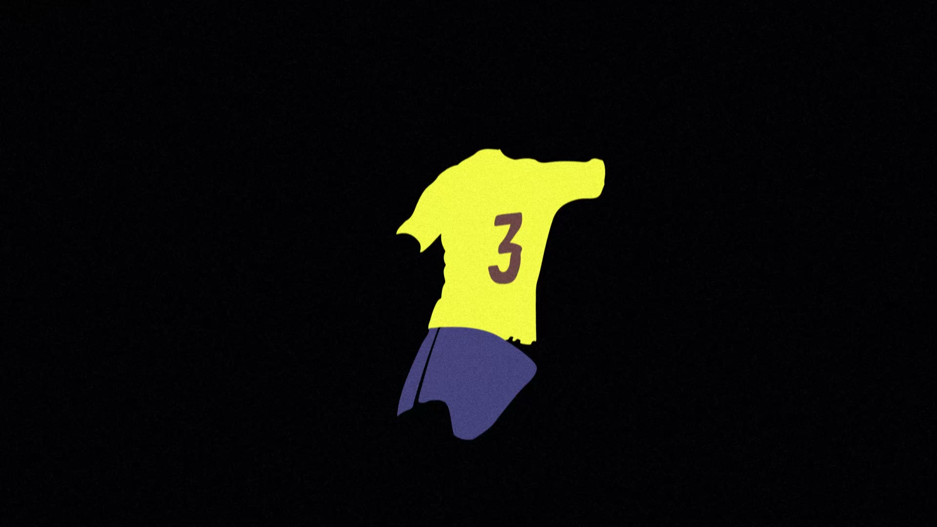 The player's shirt and shorts isolated on black