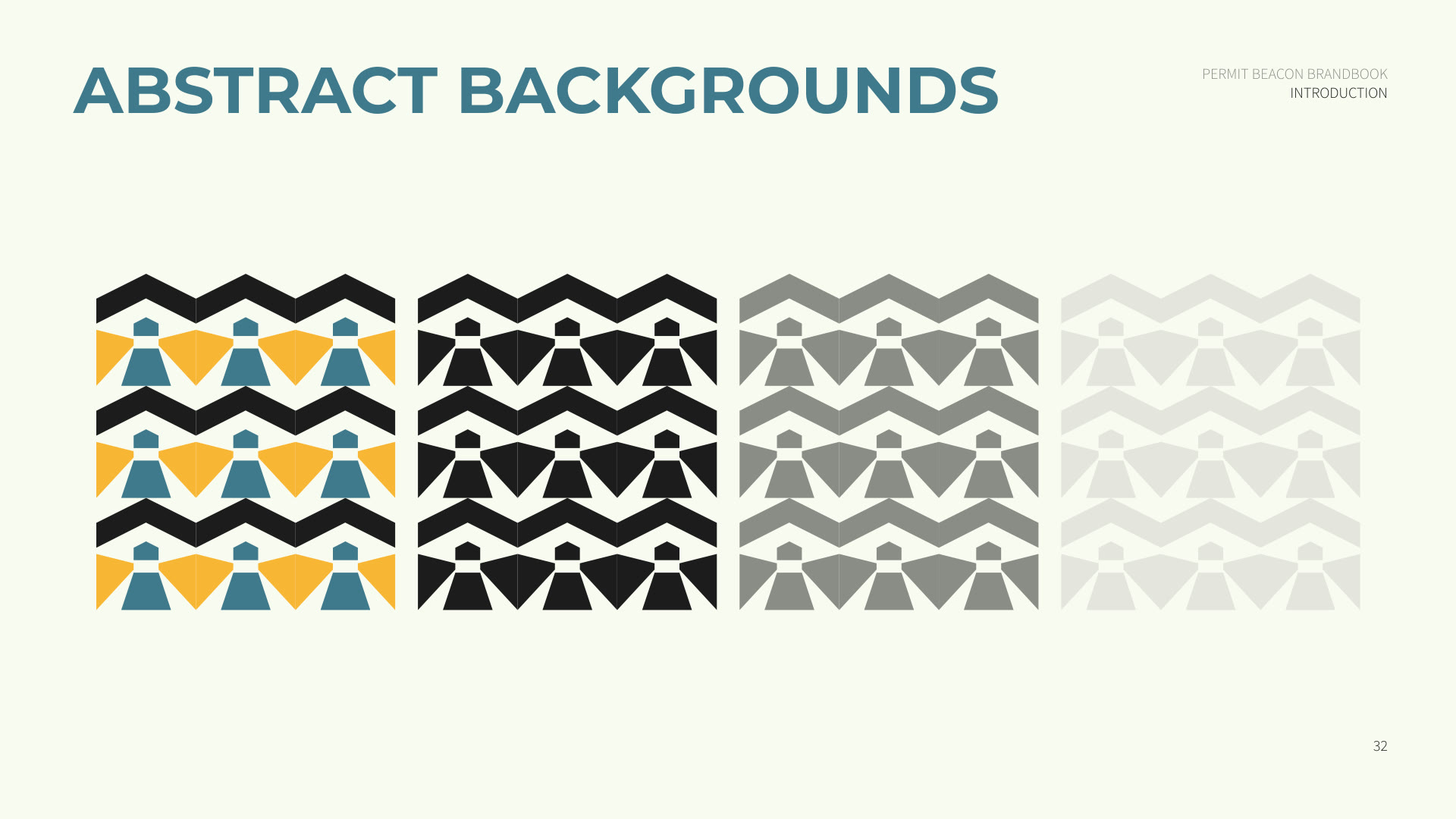 Abstract backgrounds made from the Permit Beacon symbol